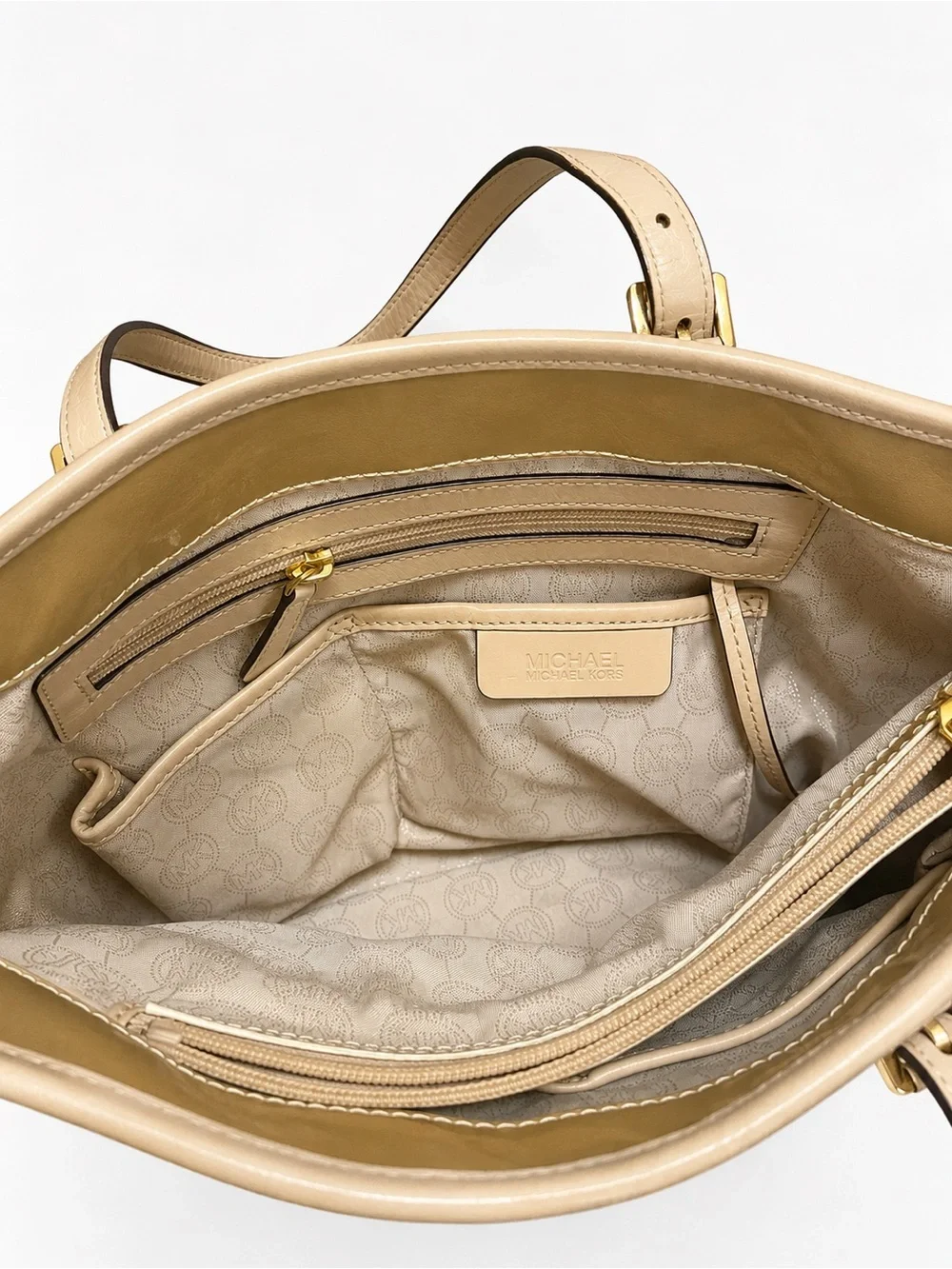 Michael Kors Metallic Gold Signature Tote